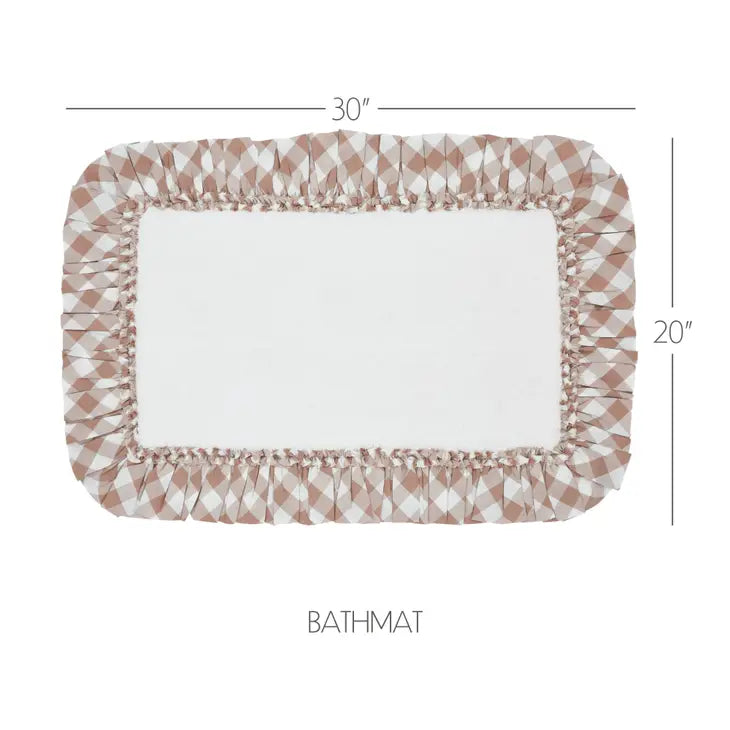 Annie Buffalo Portabella Check Bathmat 20 x 30