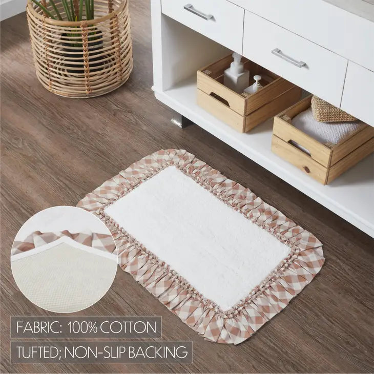 Annie Buffalo Portabella Check Bathmat 20 x 30