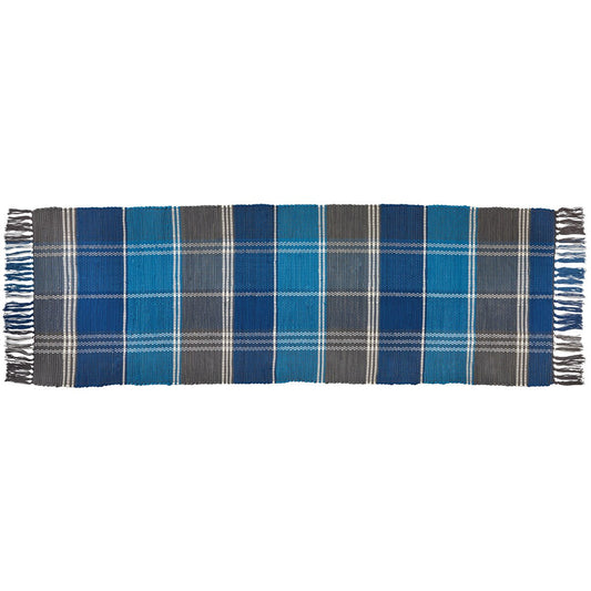 Chindi Woven Rug Runner: Rainy Lake