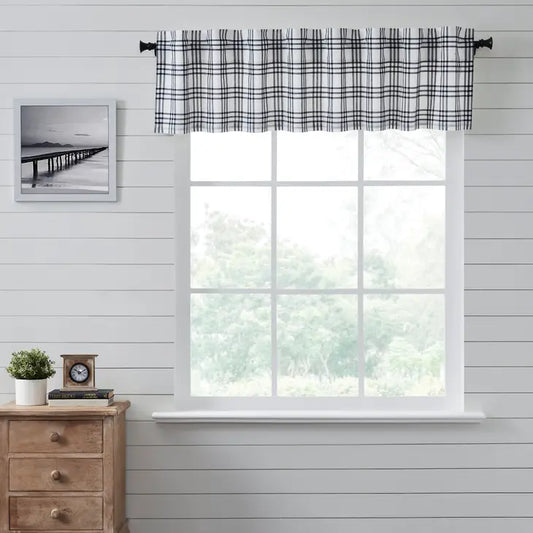 Sawyer MIll Black Plaid Valance