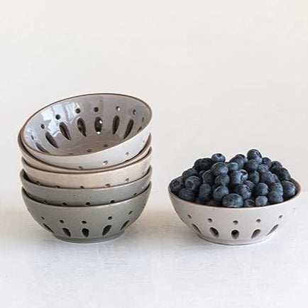 5" Stoneware Berry Bowl Collander