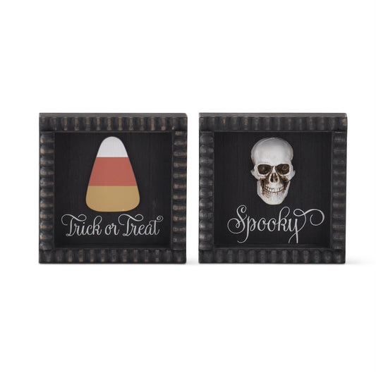6 inch Halloween Beaded Frame Message Signs