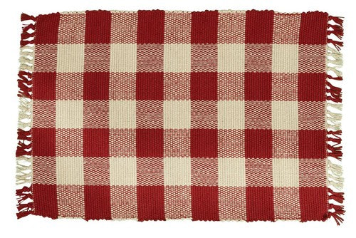 Woven Placemat WIcklow Garnet: Red and Tan